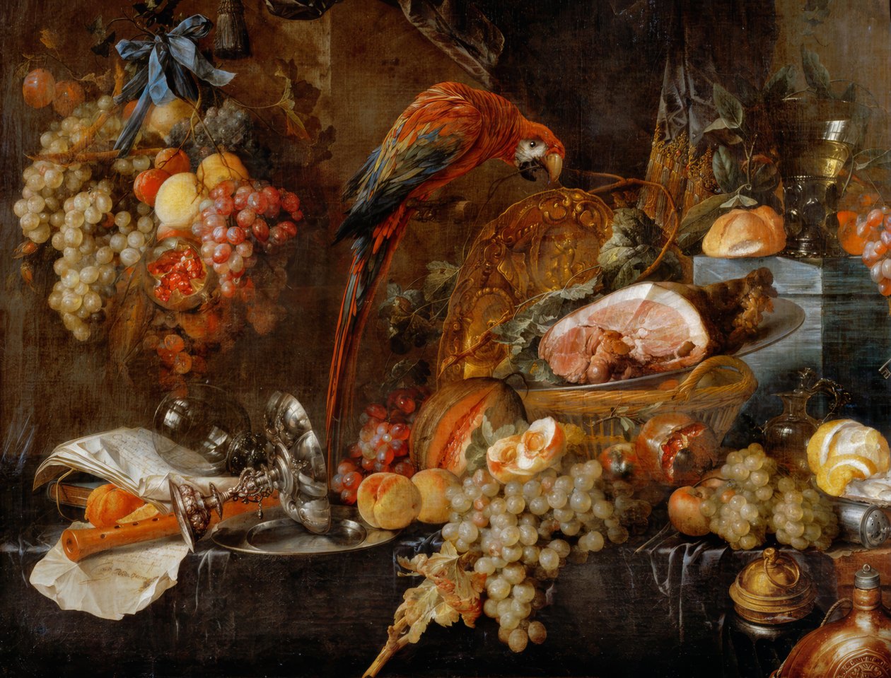 Csendélet papagájjal alkotó: Jan Davidsz de Heem