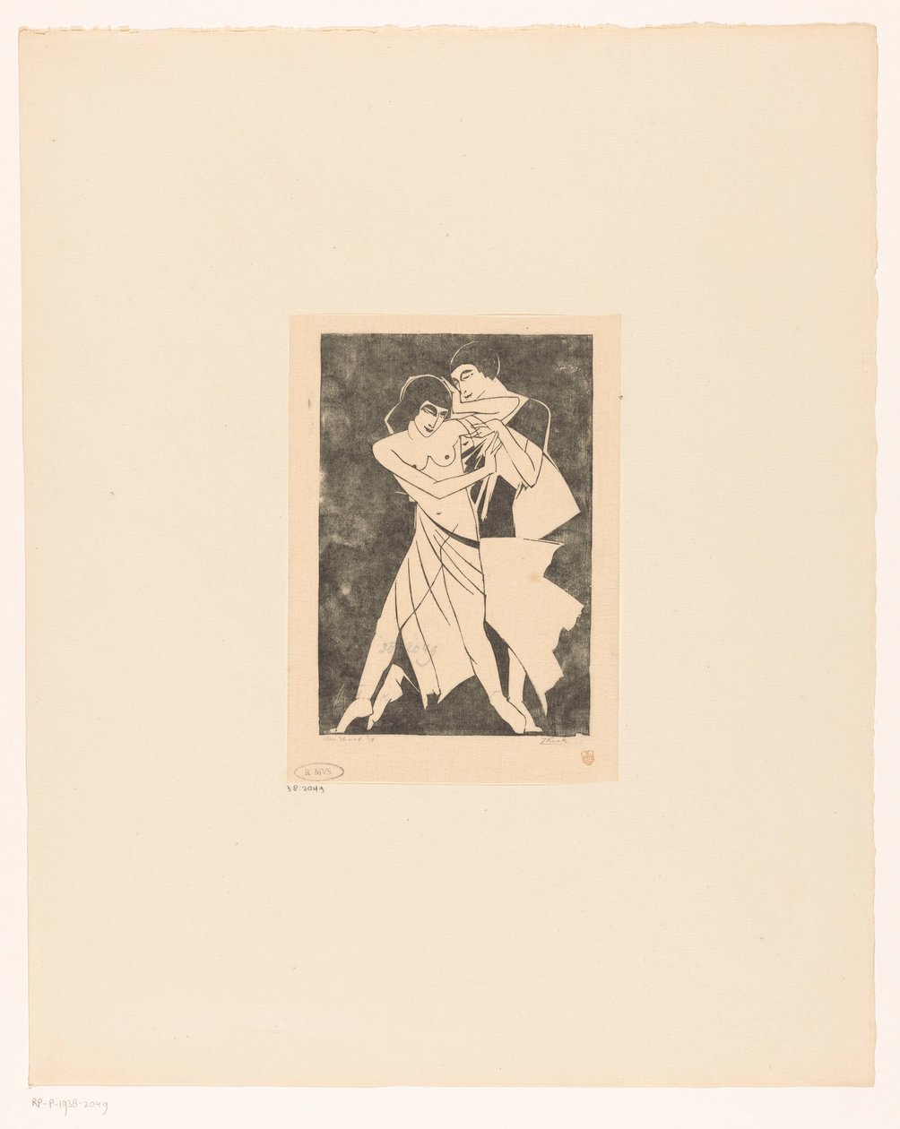 táncoló pár alkotó: Jan Frank (signed by artist)