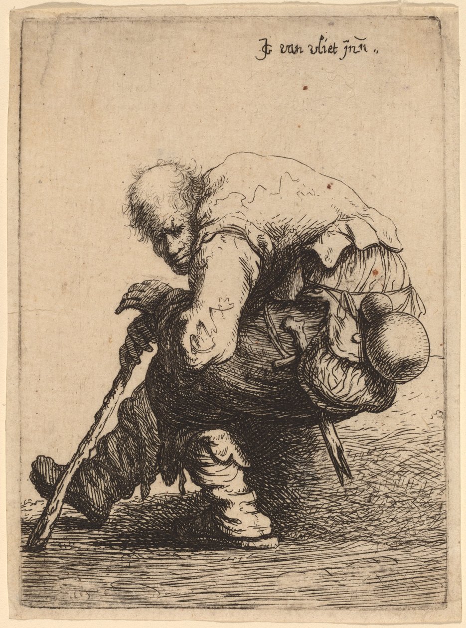 Ülő koldus, 1632. alkotó: Jan Georg van Vliet
