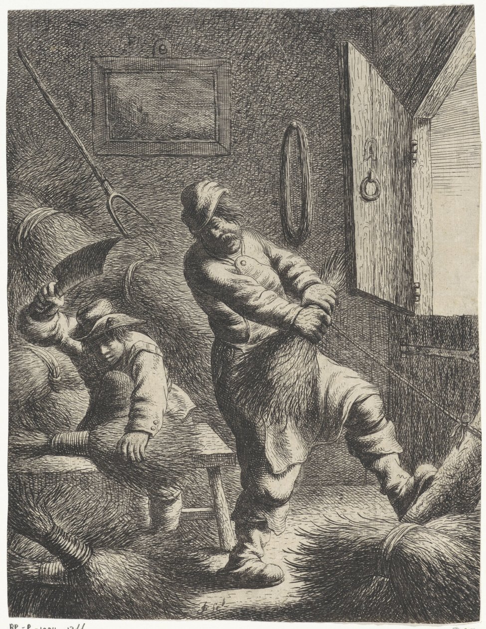 seprűkötő Foglalkozások (sorozat címe) alkotó: Jan Gillisz. van Vliet