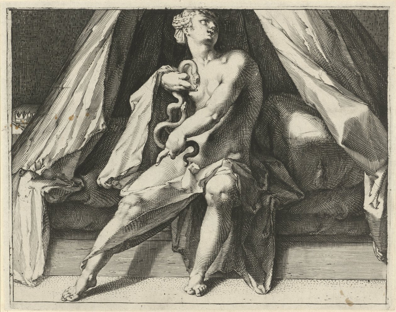 Kleopátra halála alkotó: Jan Harmensz. Muller