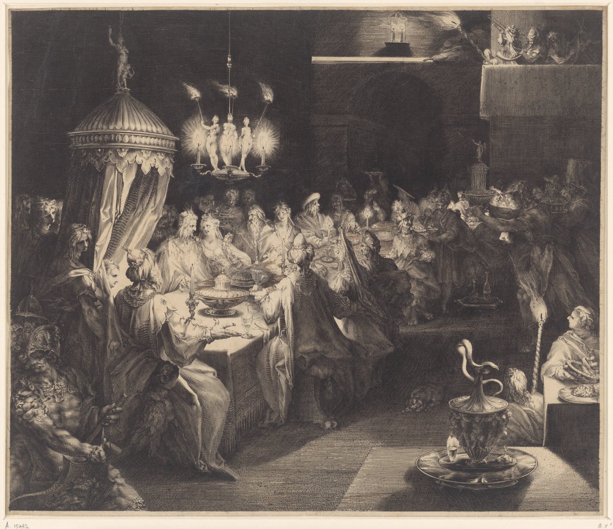 Belsazár ünnepe alkotó: Jan Harmensz. Muller