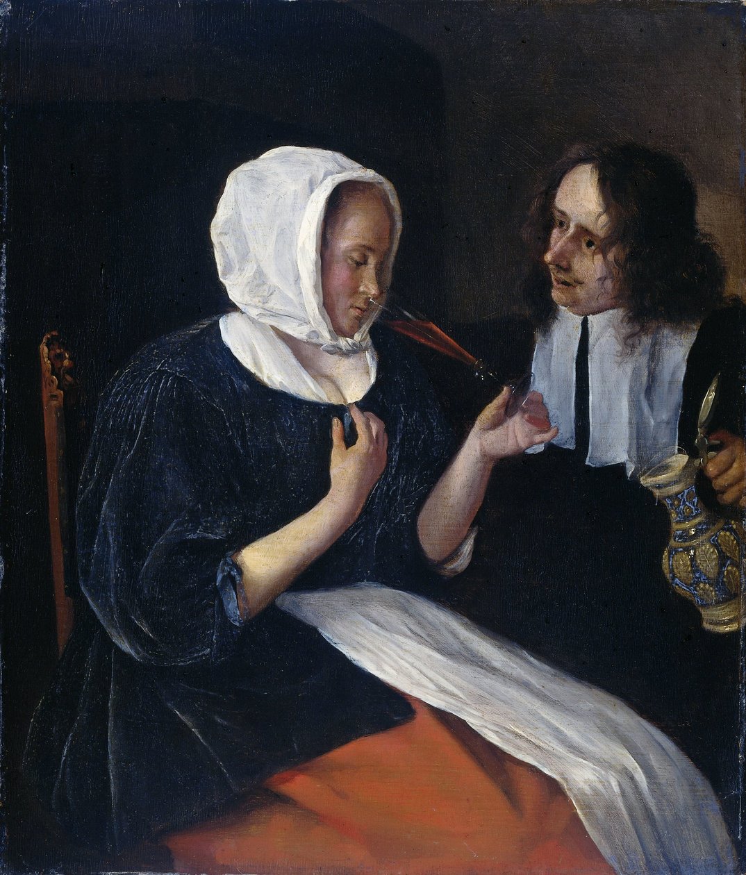Egy pár iszik alkotó: Jan Havicksz. Steen