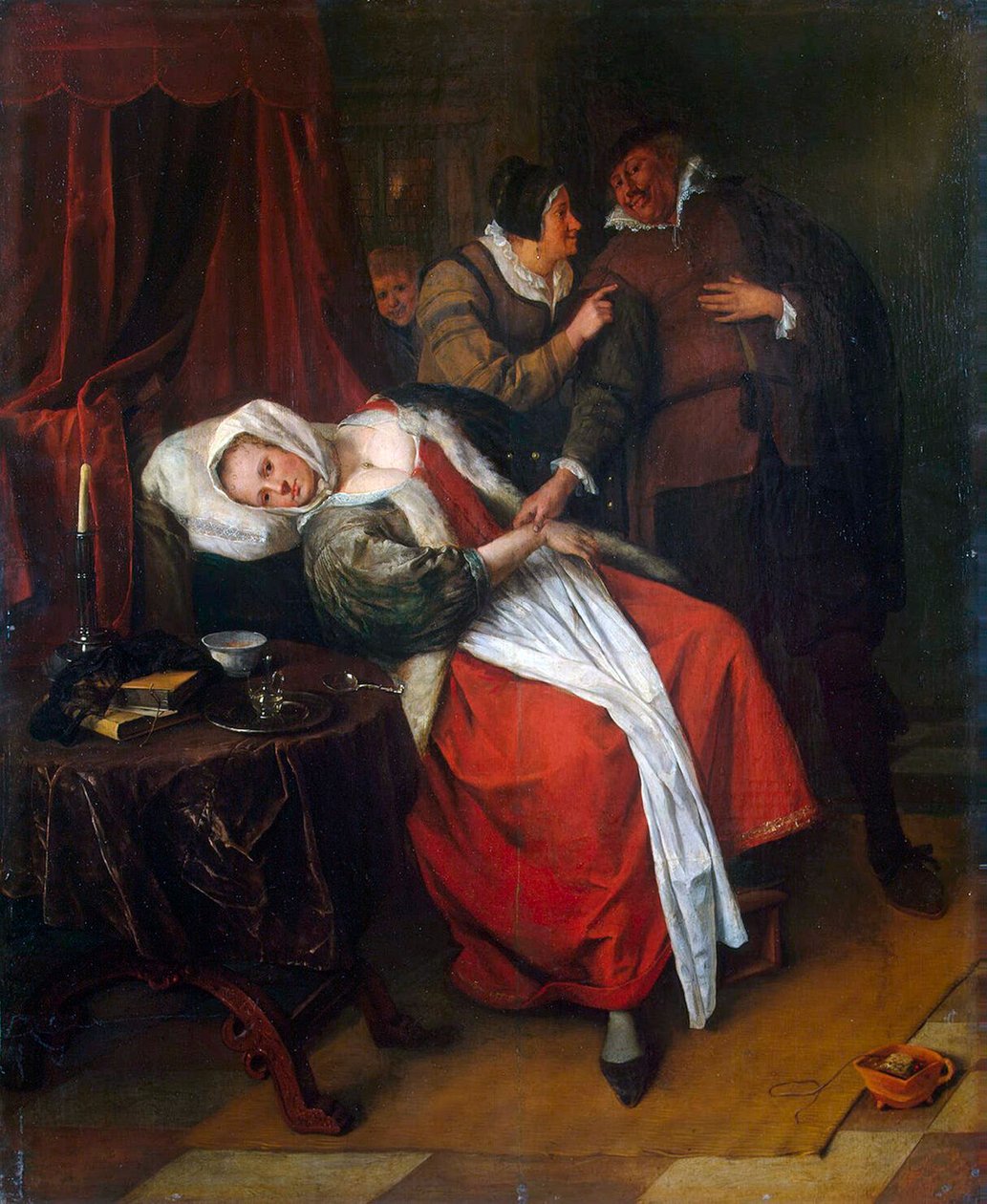 Orvoslátogatás”, c1660. alkotó: Jan Havicksz Steen