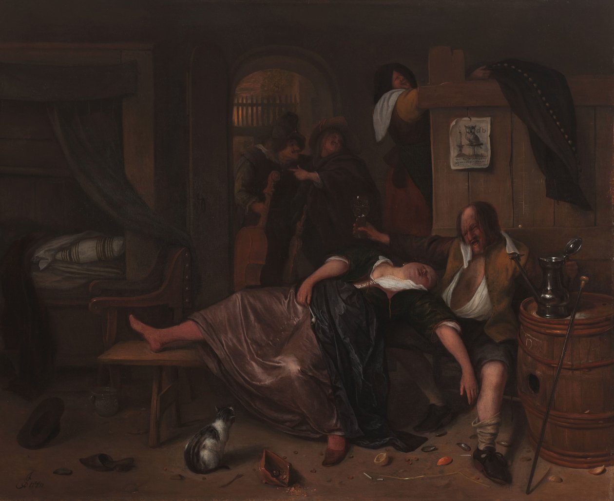 A részeg pár A részeg házaspár alkotó: Jan Havicksz. Steen