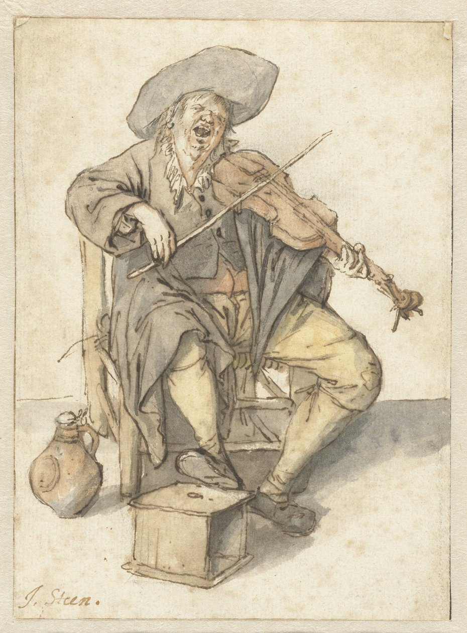 Éneklő hegedűs alkotó: Jan Havicksz. Steen