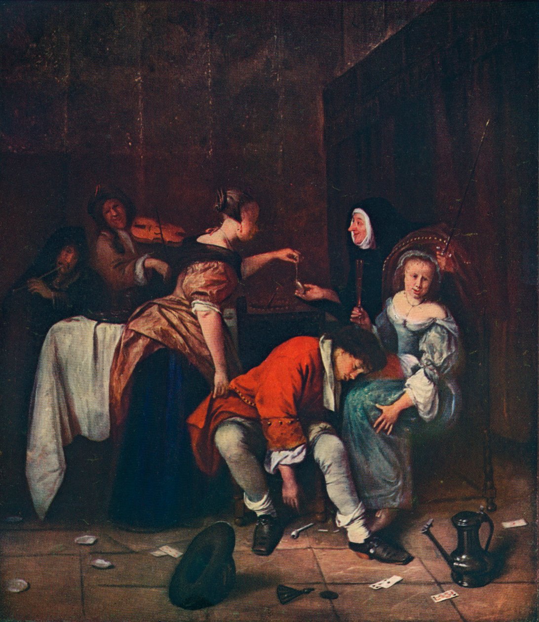 Rossz társaság, c1665 alkotó: Jan Havickszoon Steen