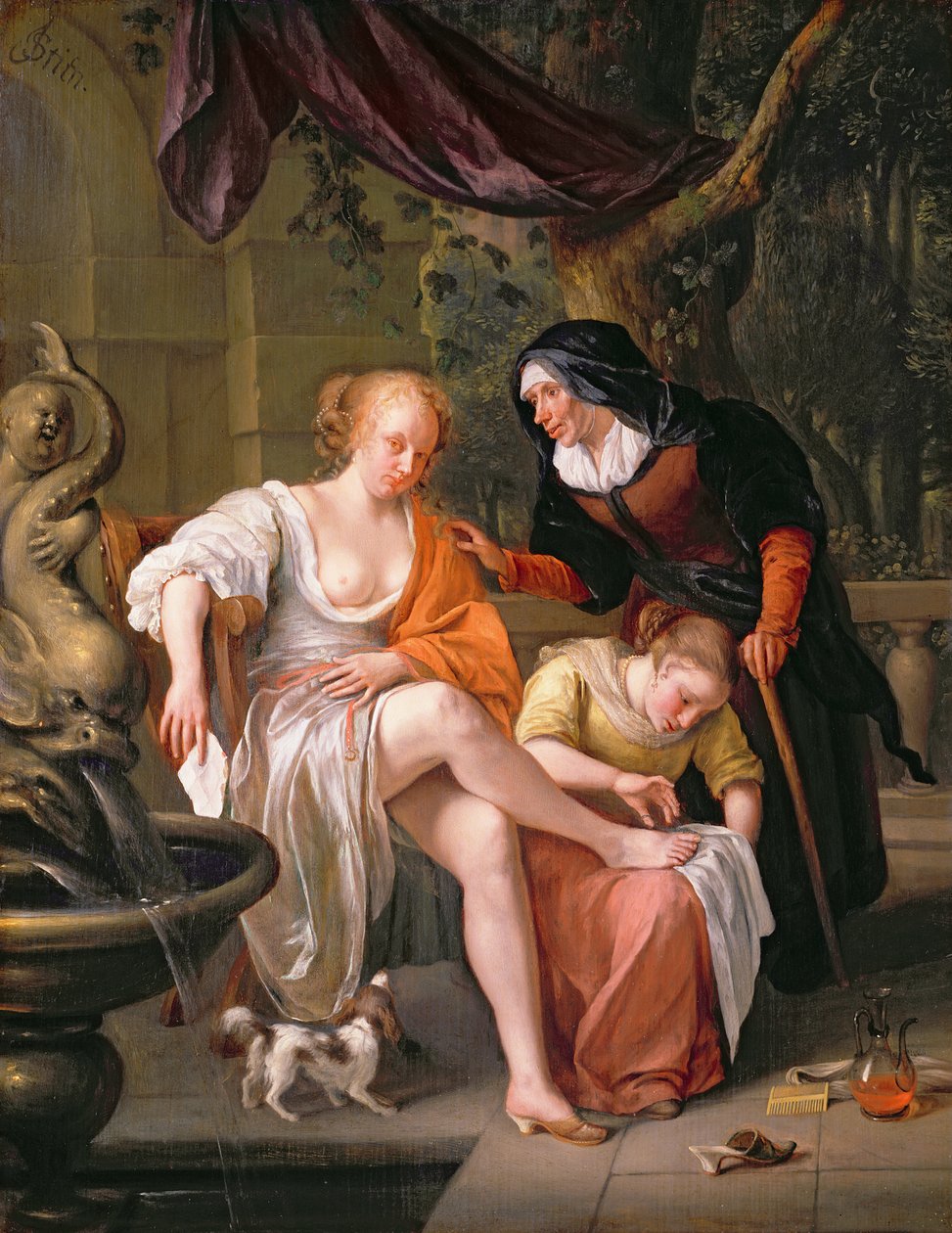 Bathsaba a fürdő után alkotó: Jan Havickszoon Steen