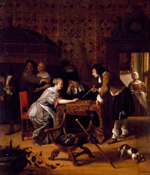 Trükkös pálya, 1667 alkotó: Jan Havickszoon Steen