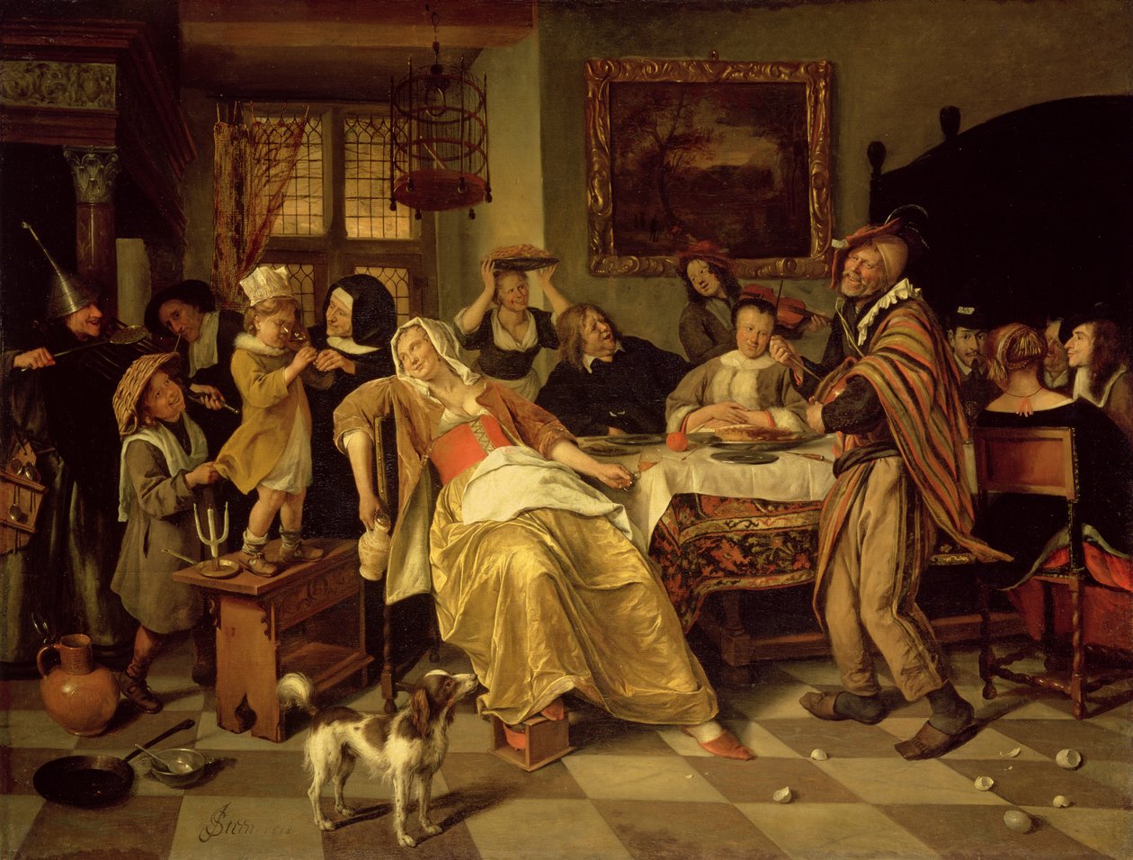 A bab lakoma, 1668 alkotó: Jan Havickszoon Steen