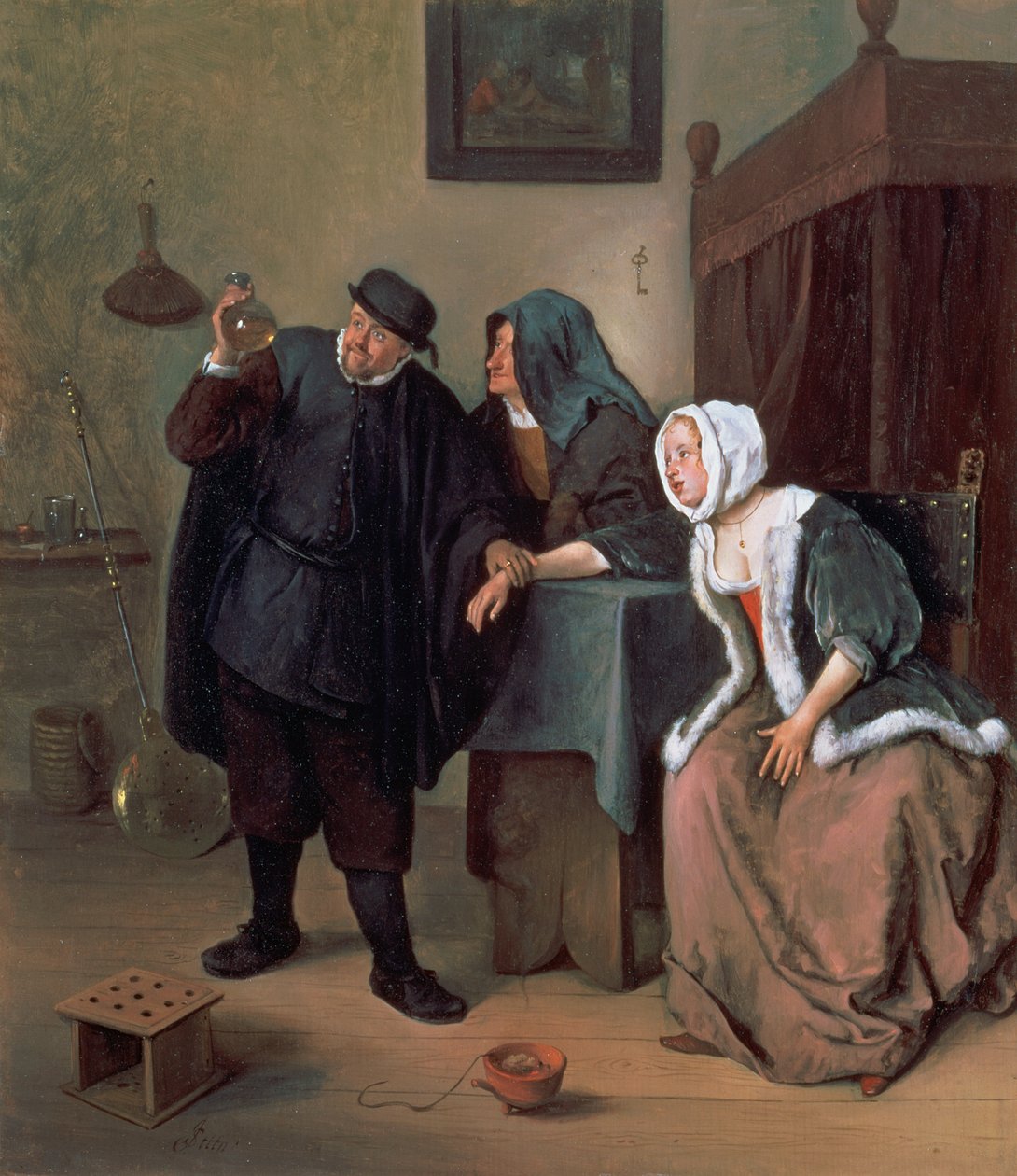Az orvos látogatása alkotó: Jan Havickszoon Steen