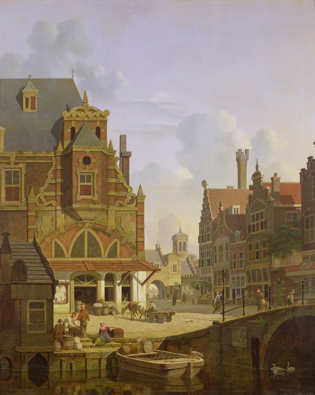 Utcai jelenet alkotó: Jan Hendrik Verheyen