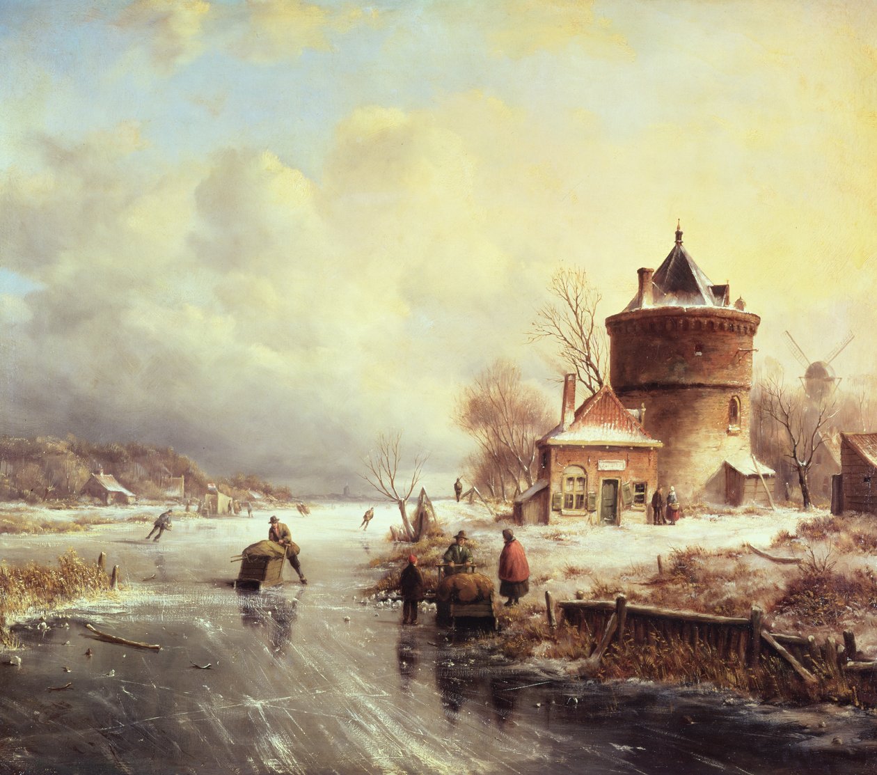 Befagyott folyó alkotó: Jan Jacob Spohler