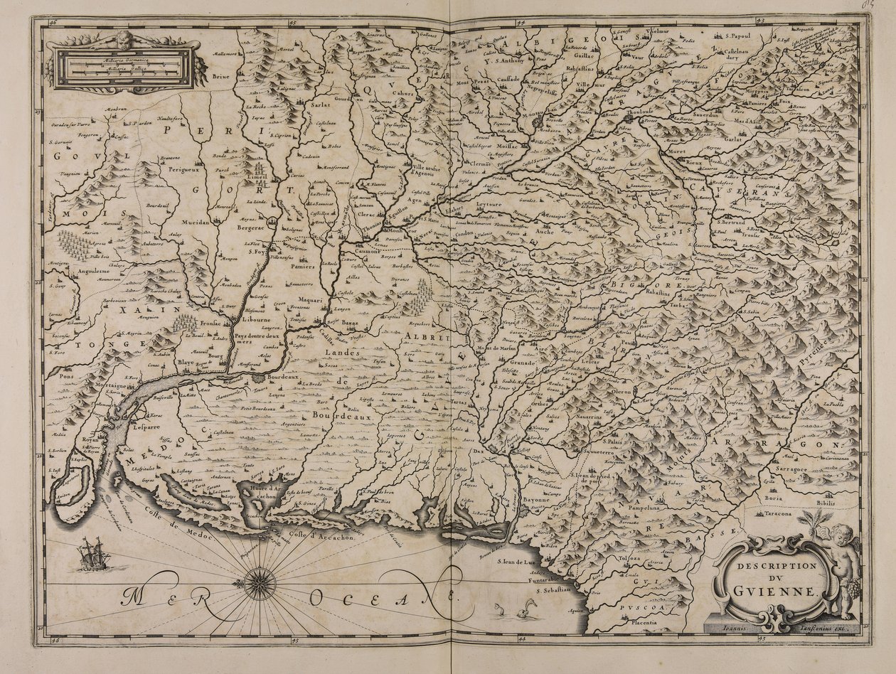 Leírás du Guienne alkotó: Jan Janssonius