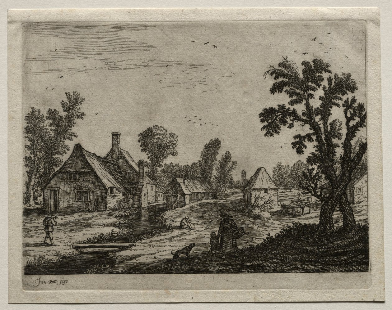 The Plank over the Stream. alkotó: Jan Josephsz van Goyen