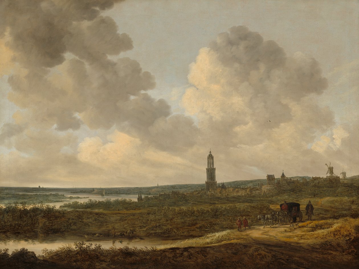 Rhenen kilátása alkotó: Jan Josephsz van Goyen