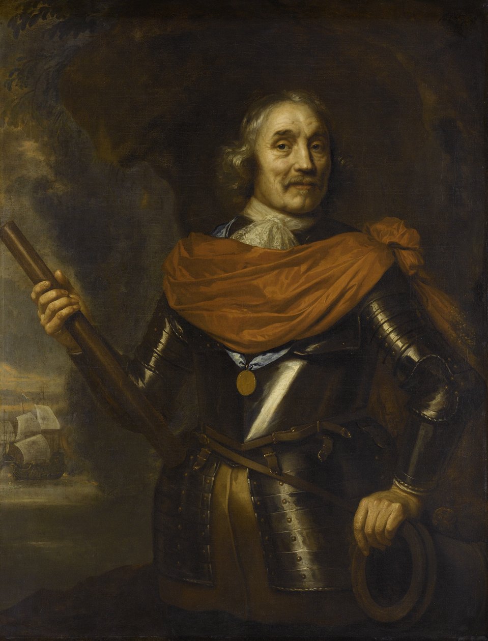 Maarten Harpertszoon Tromp 1597-1653, holland tengernagy, 1653 alkotó: Jan Lievens