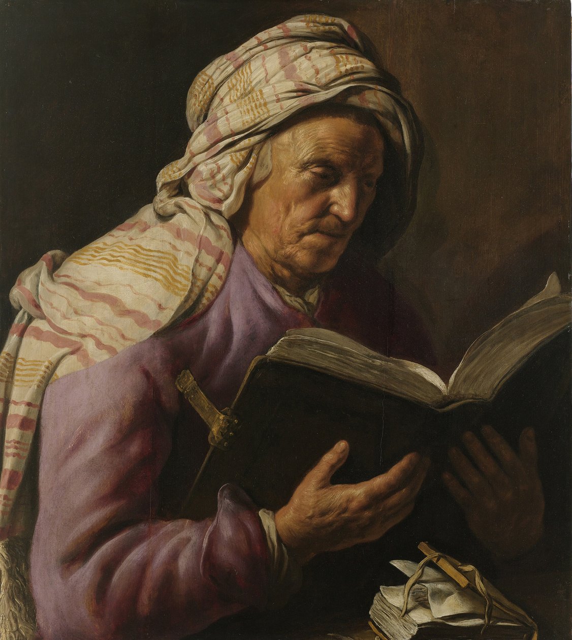 Olvasó öregasszony, 1626-1633 alkotó: Jan Lievens