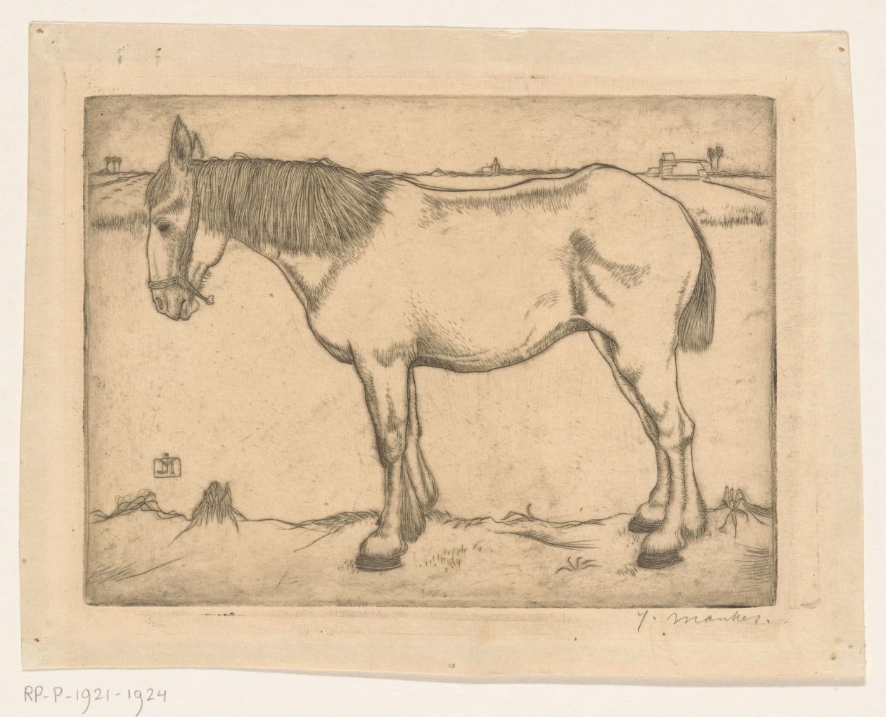 Ló alkotó: Jan Mankes (signed by artist)