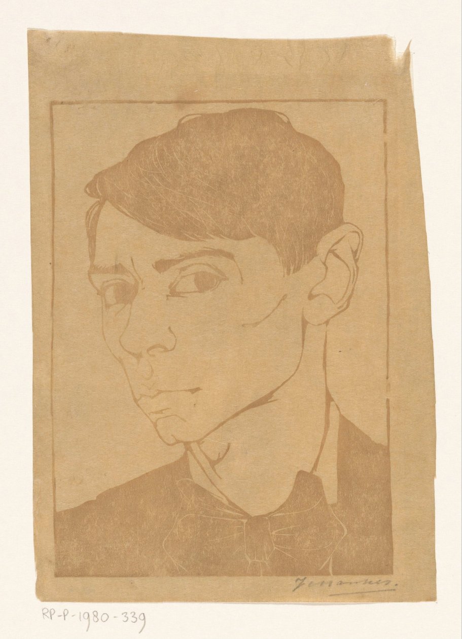 Önarckép csokornyakkendővel alkotó: Jan Mankes (signed by artist)