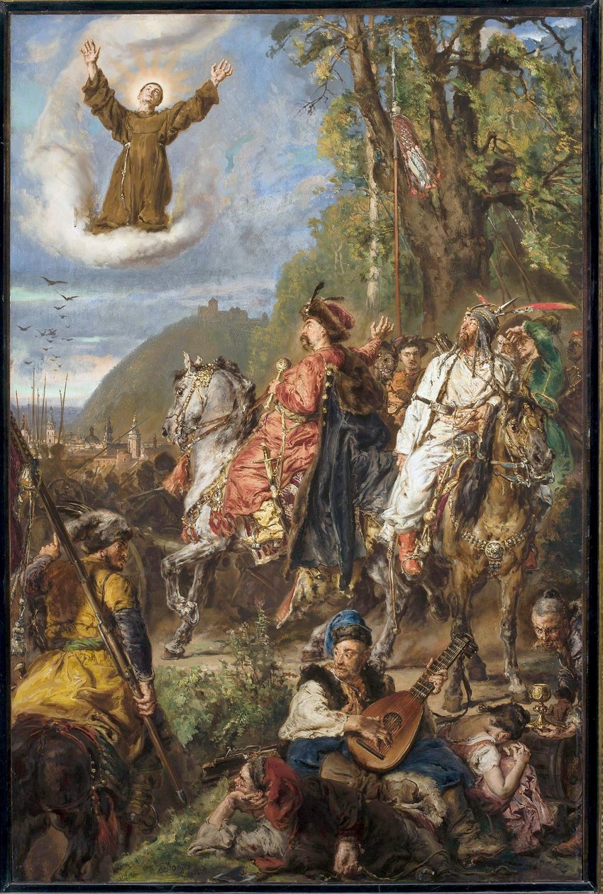 Bohdan Hmelnickij Tugay béggel Lviv közelében. alkotó: Jan Matejko