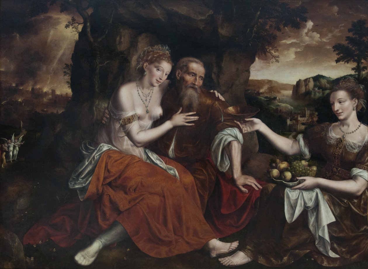 Lót és lányai alkotó: Jan Matsys