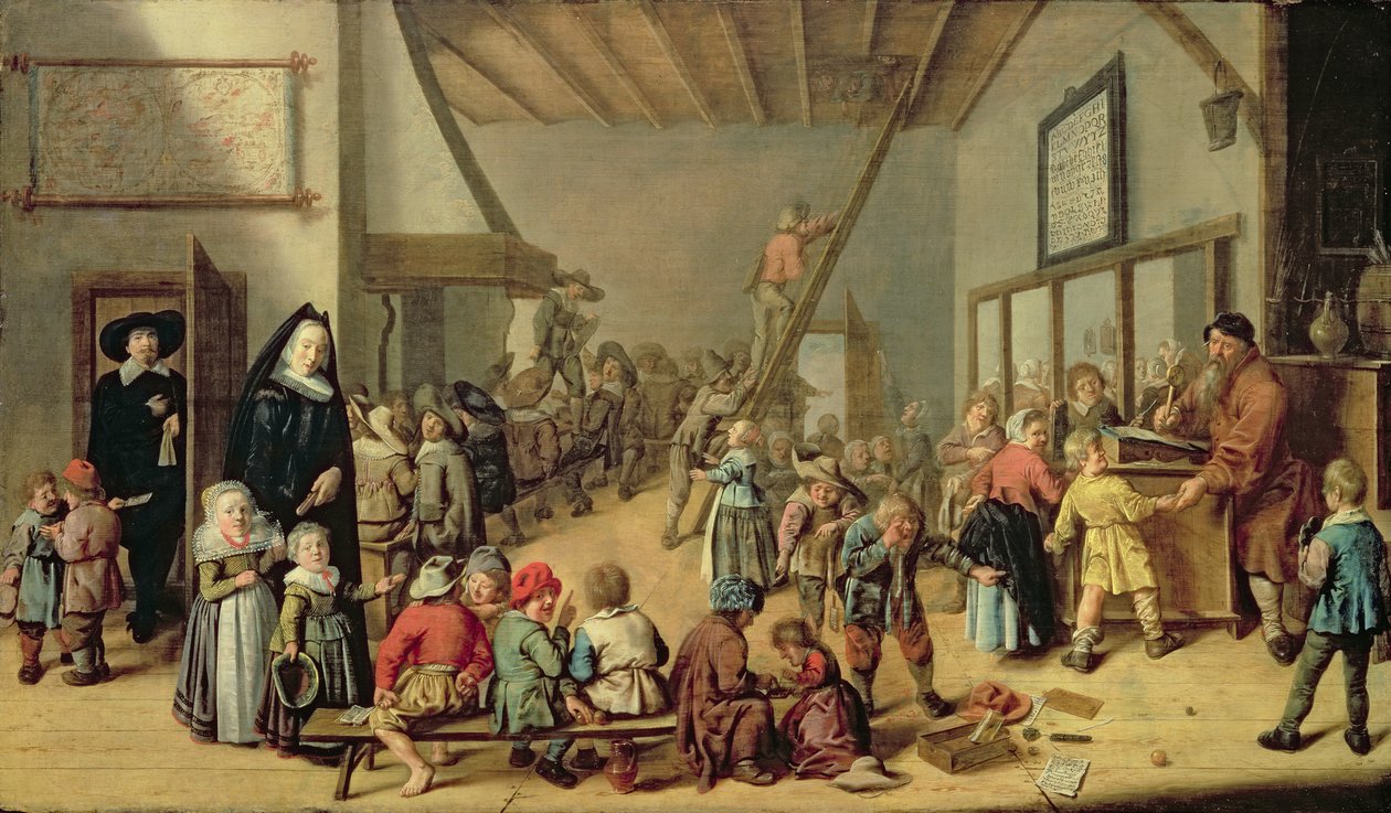 Az iskolaterem, 1634 alkotó: Jan Miense Molenaer