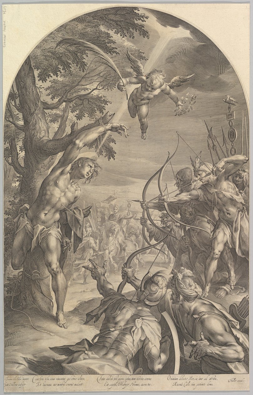 Szent Sebestyén vértanúsága, kb. 1600. alkotó: Jan Muller