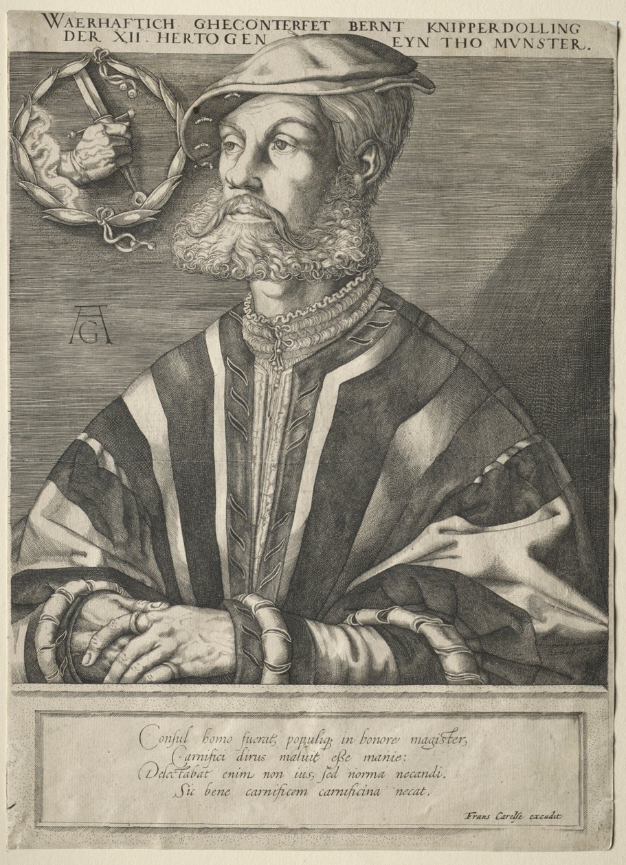 Bernard Knipperdolling portréja. alkotó: Jan Muller
