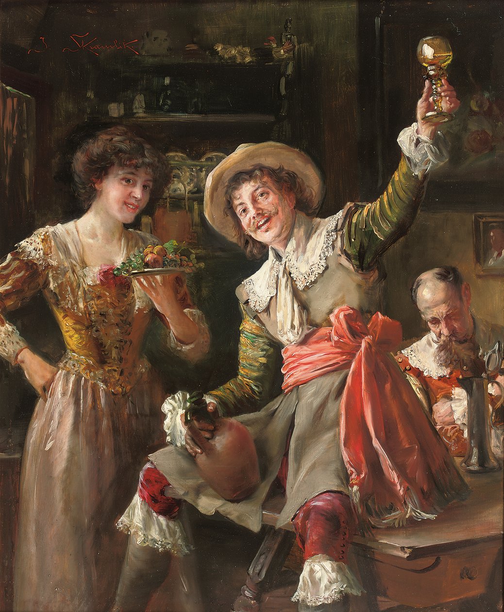 The Toast (olaj a panelen) alkotó: Jan Skramlik