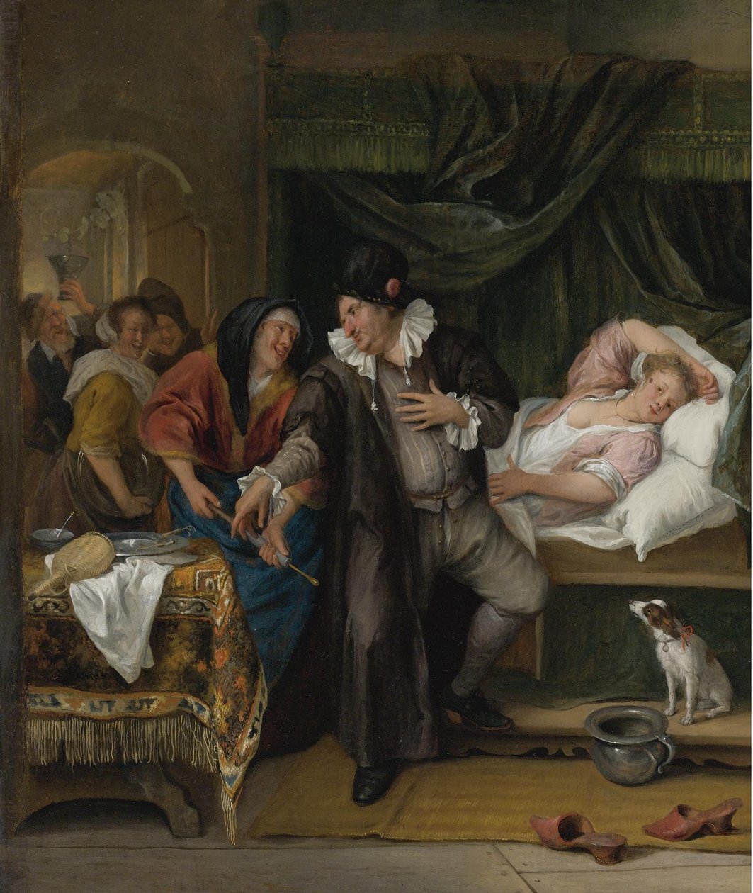 Az orvos látogatása alkotó: Jan Steen