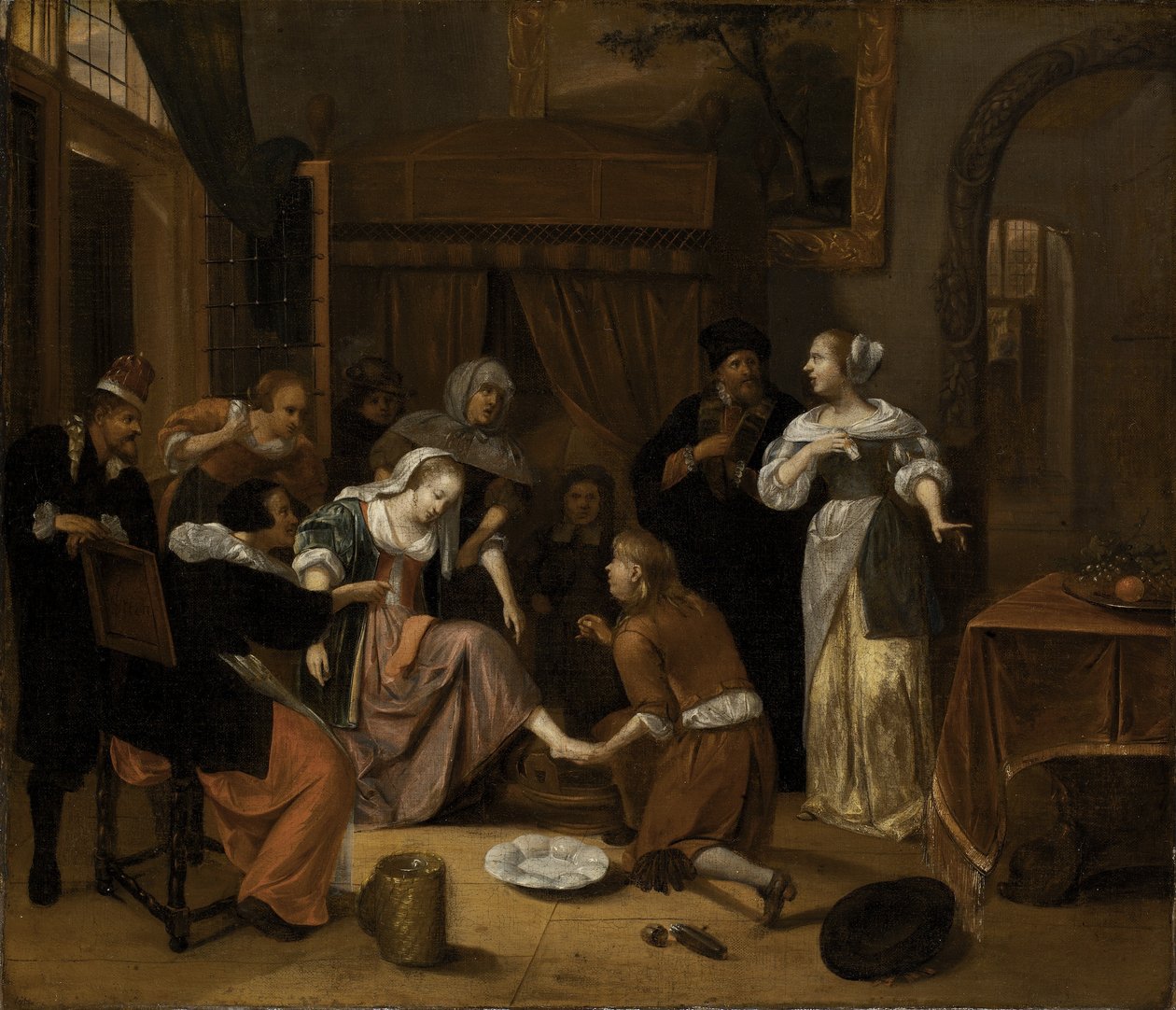 Az orvos látogatása alkotó: Jan Steen