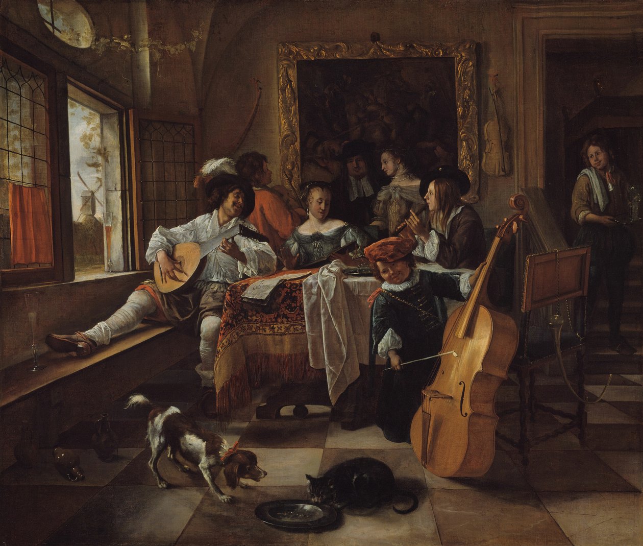 A családi koncert, 1666. alkotó: Jan Steen