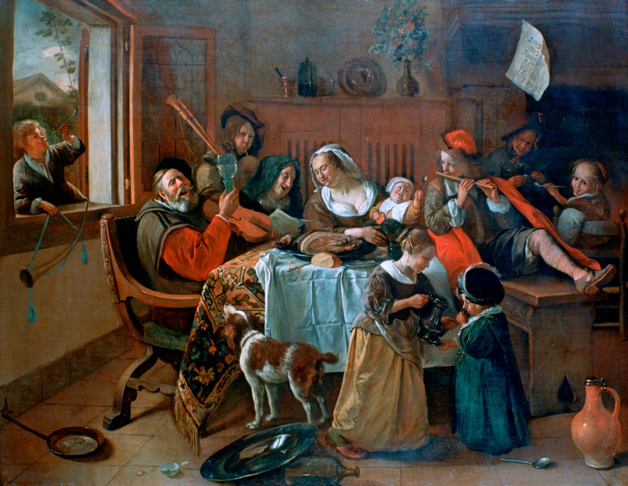 A vidám család, 1668 alkotó: Jan Havickszoon Steen