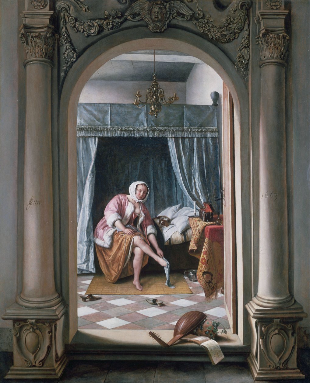 Nő a WC-nél alkotó: Jan Steen