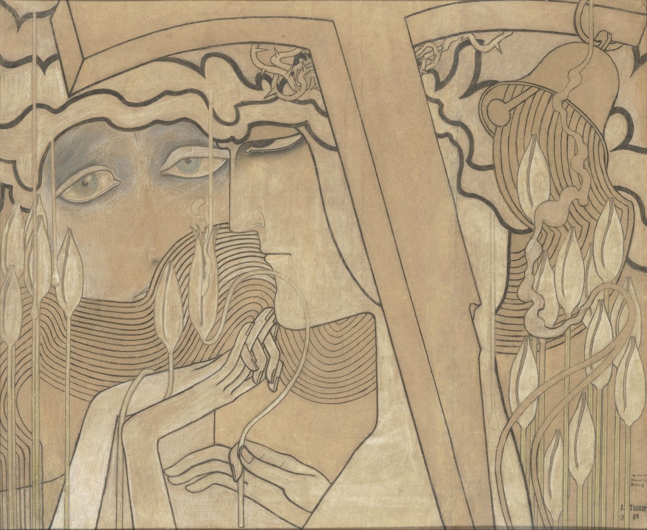 Vágy és elégedettség, 1893 alkotó: Jan Toorop