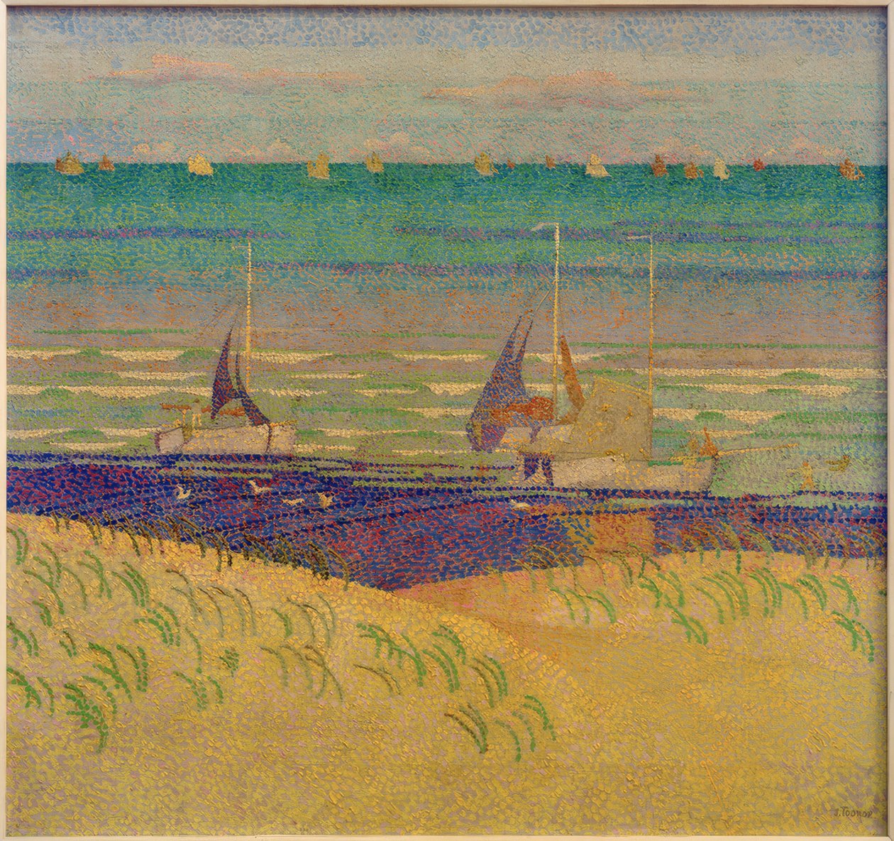 Dűne táj vitorlásokkal alkotó: Jan Toorop
