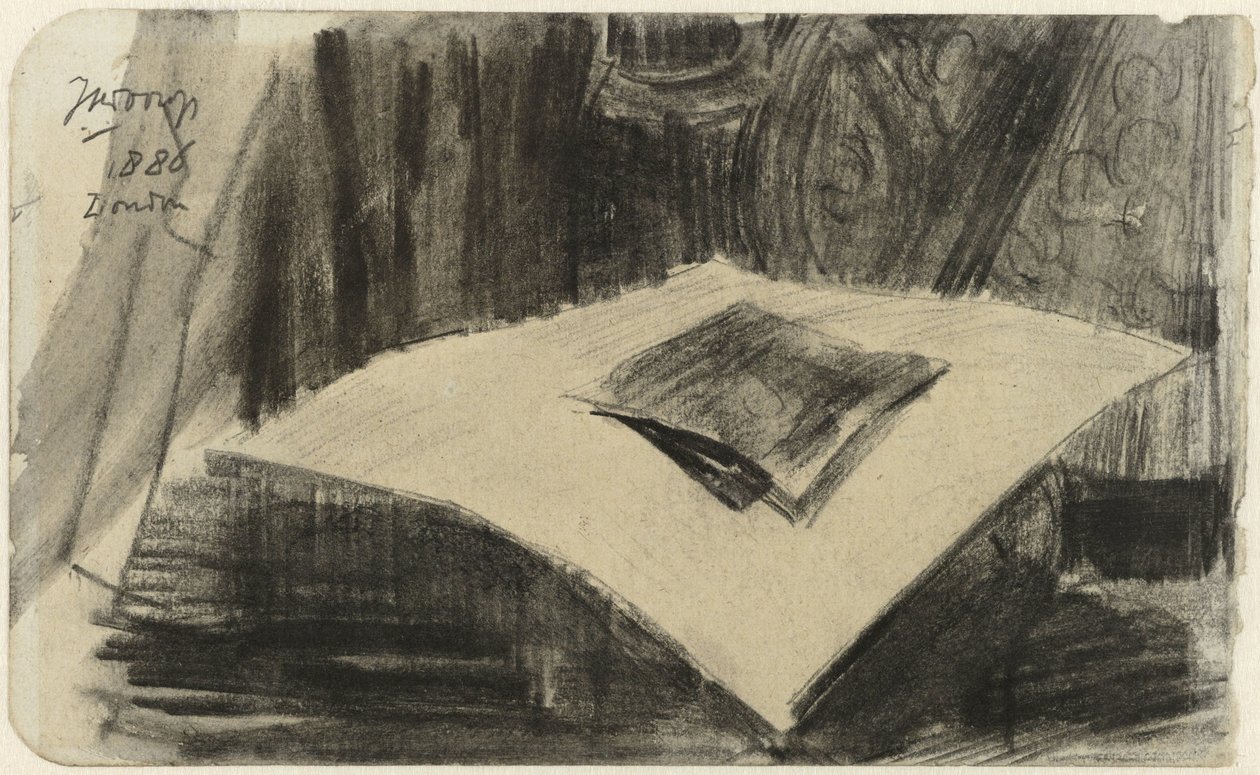 Nyomtatás sötét háttéren fekve alkotó: Jan Toorop