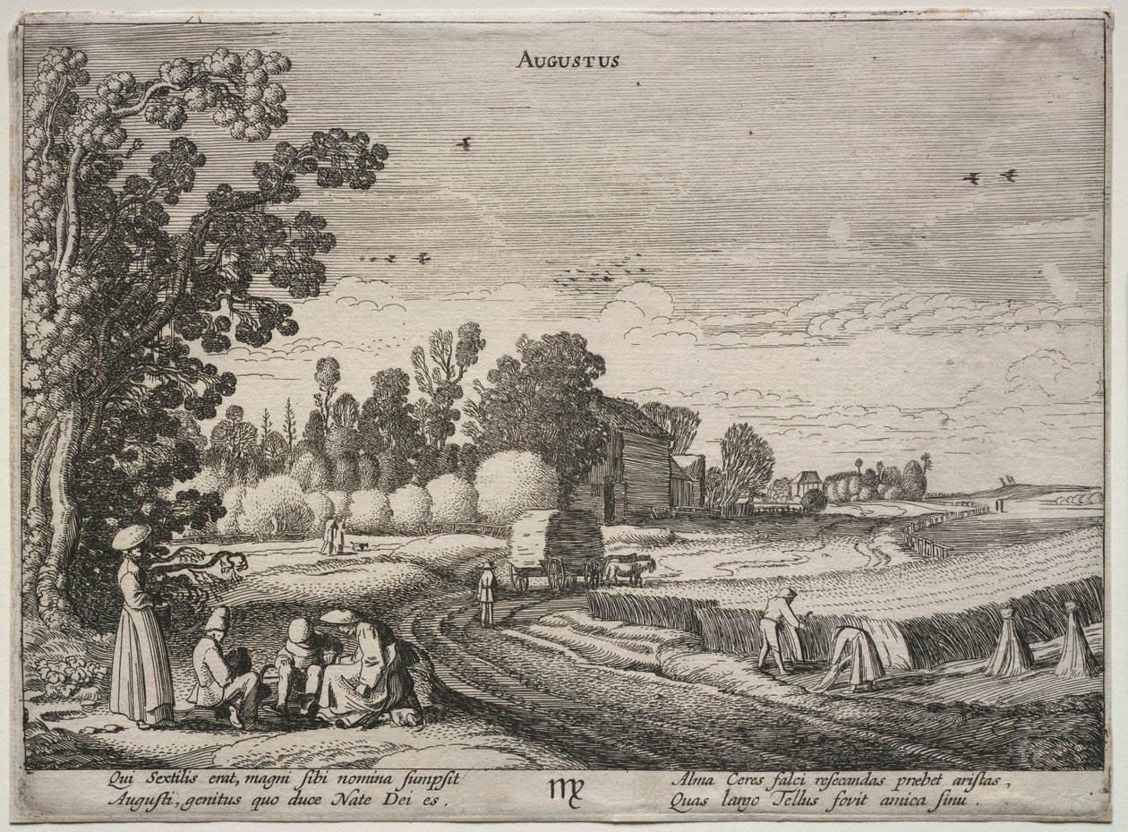 A tizenkét hónap: augusztus. alkotó: Jan Van de Velde