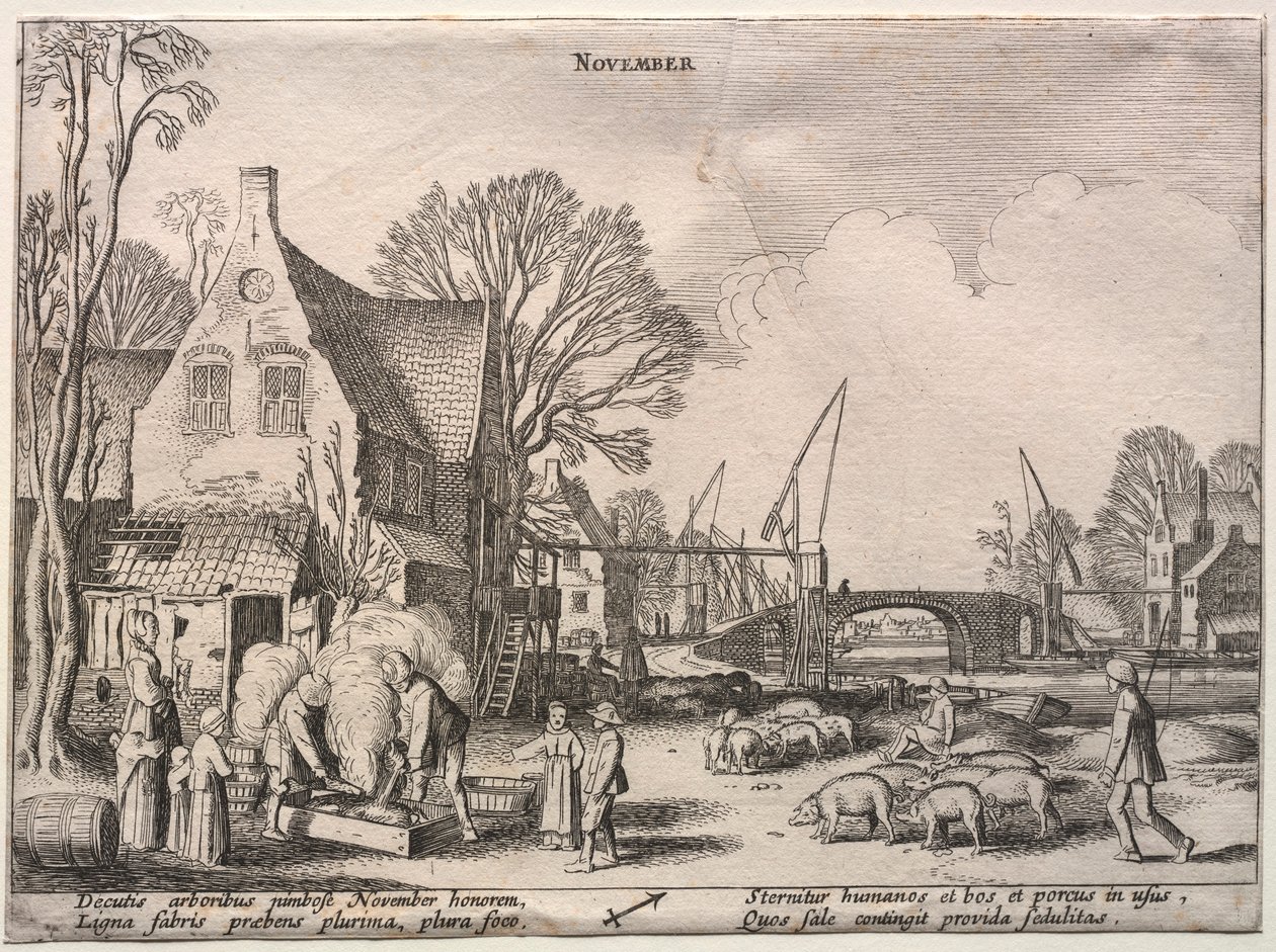 A tizenkét hónap: november. alkotó: Jan Van de Velde