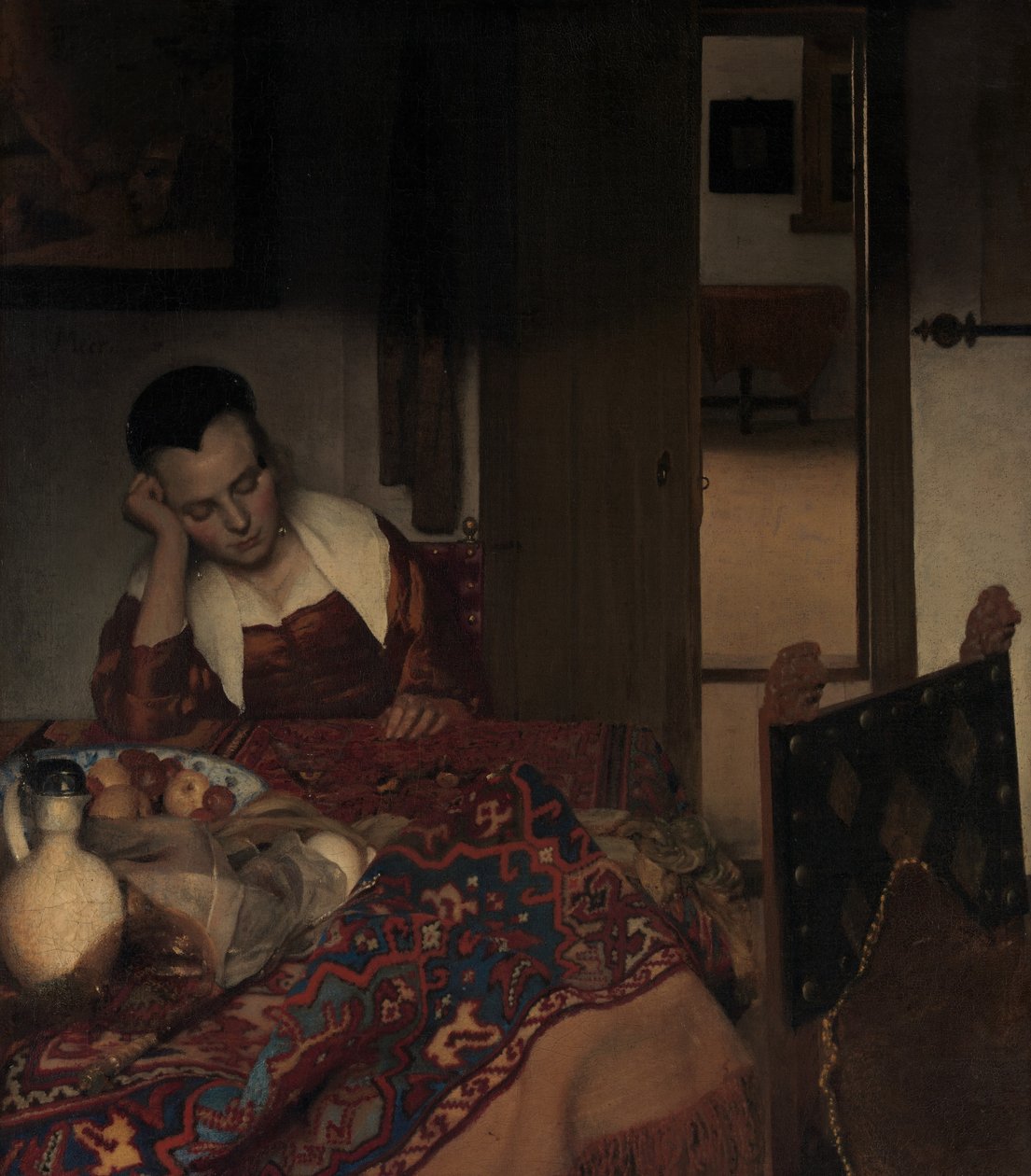 Alvó szobalány, kb. 1656-57. alkotó: Johannes Vermeer