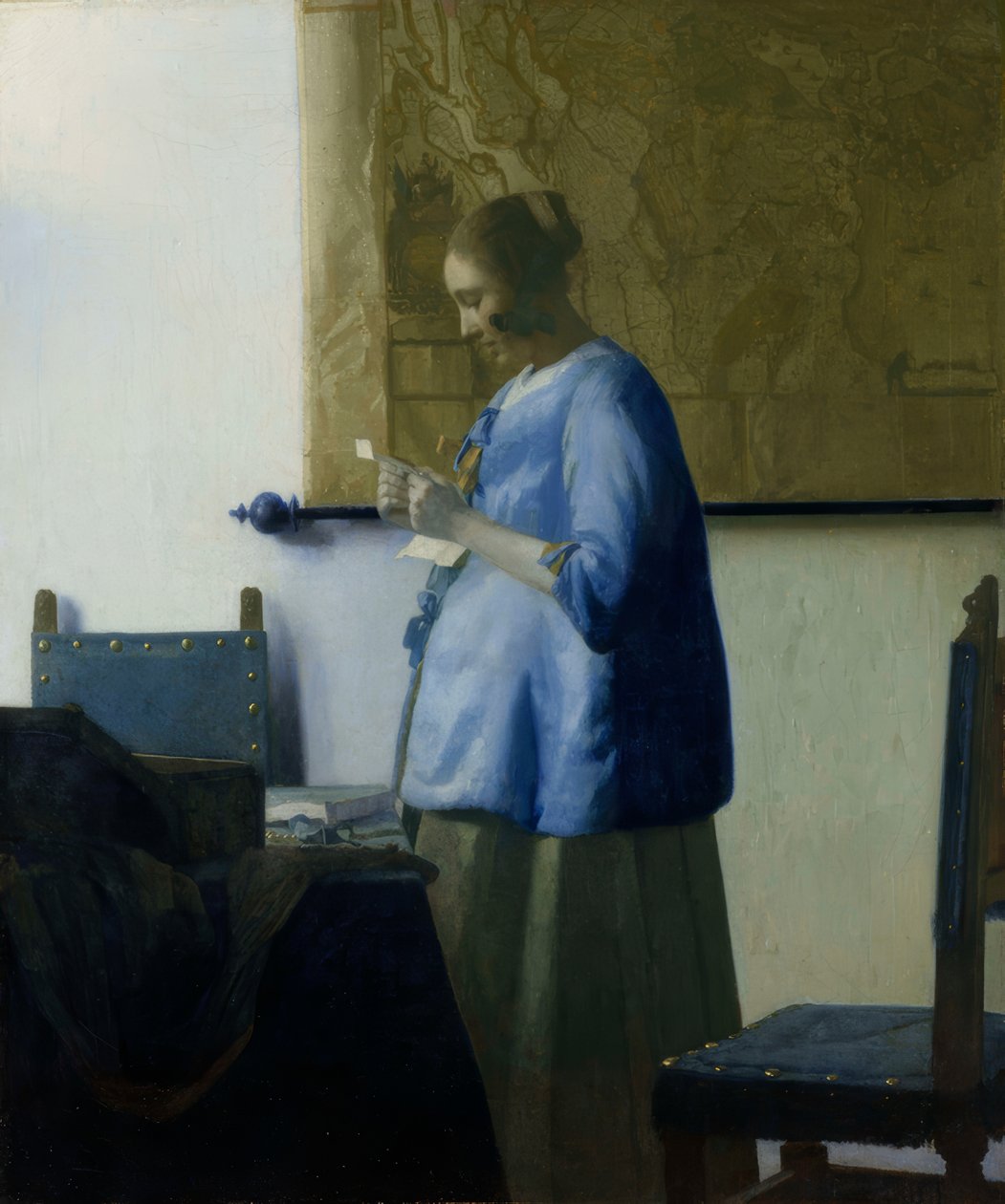 Levélolvasó kék színben alkotó: Jan Vermeer van Delft