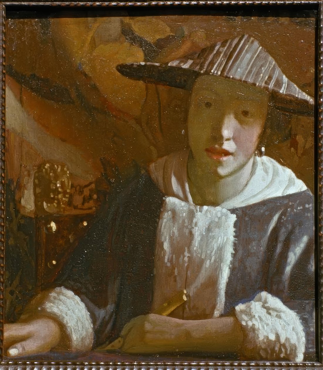 Lány fuvolával alkotó: Jan Vermeer van Delft
