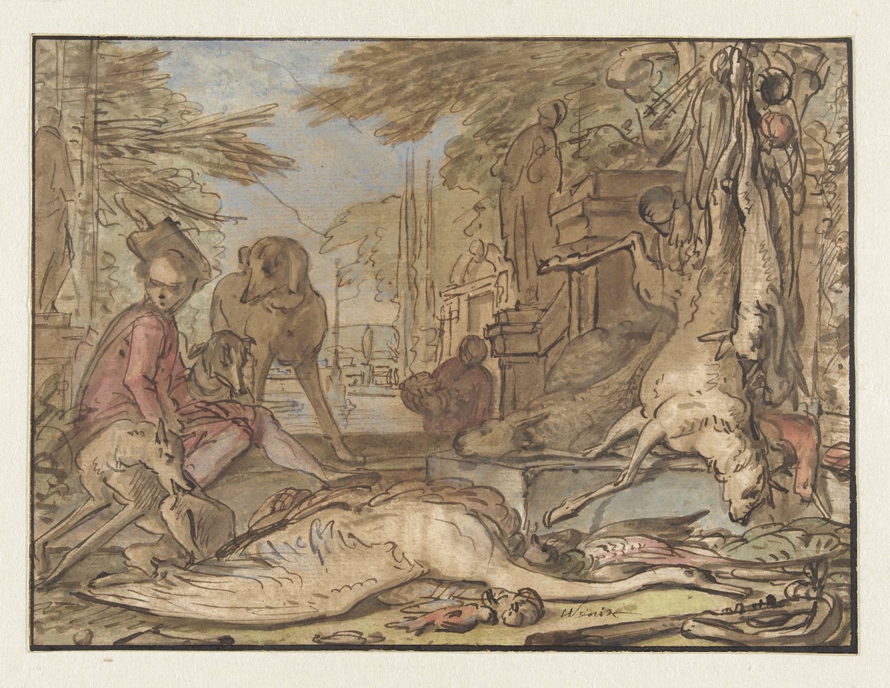 A játék csendélete alkotó: Jan Baptist Weenix