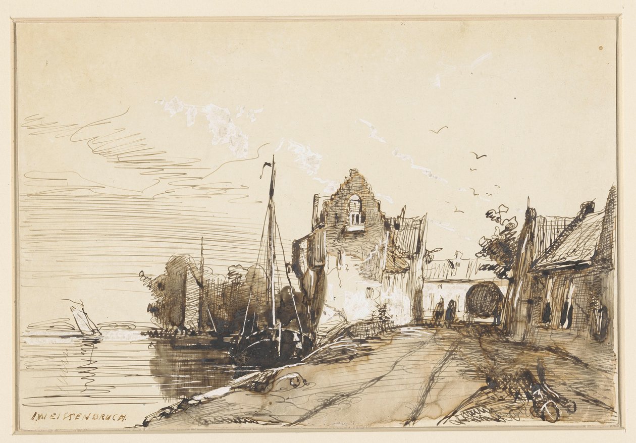 Város a folyón alkotó: Jan Weissenbruch
