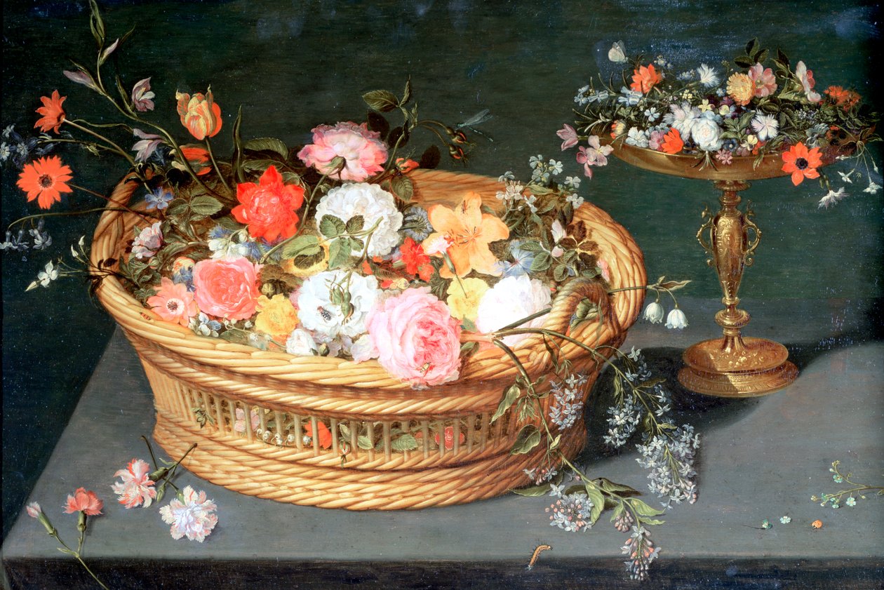 Egy kosár virág, c1590-1625 alkotó: Jan the Elder Brueghel