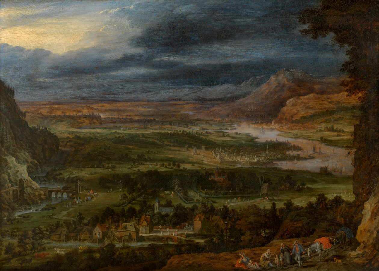 Tájkép (olaj) alkotó: Jan the Elder Brueghel