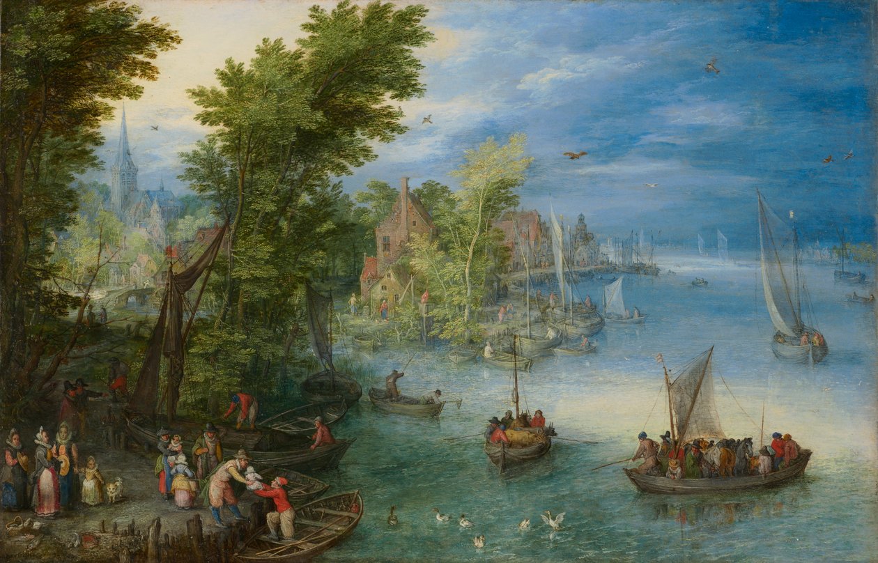 Folyói táj alkotó: Jan the Elder Brueghel