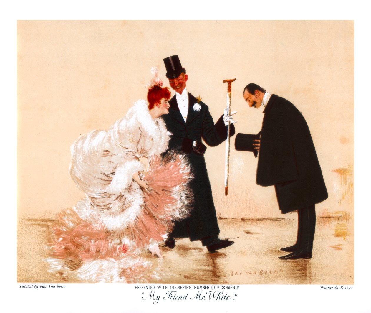 Barátom, Mr. White, 1870-1920. alkotó: Jan van Beers