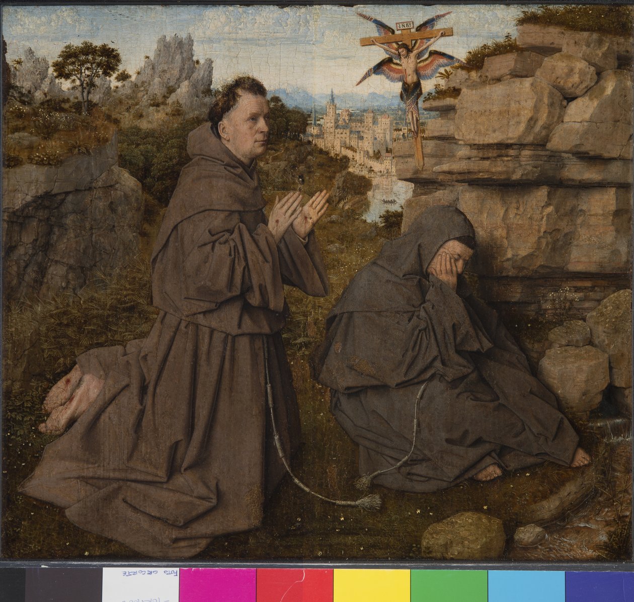 Szent Ferenc stigmái, 1430-35 körül alkotó: Jan van Eyck